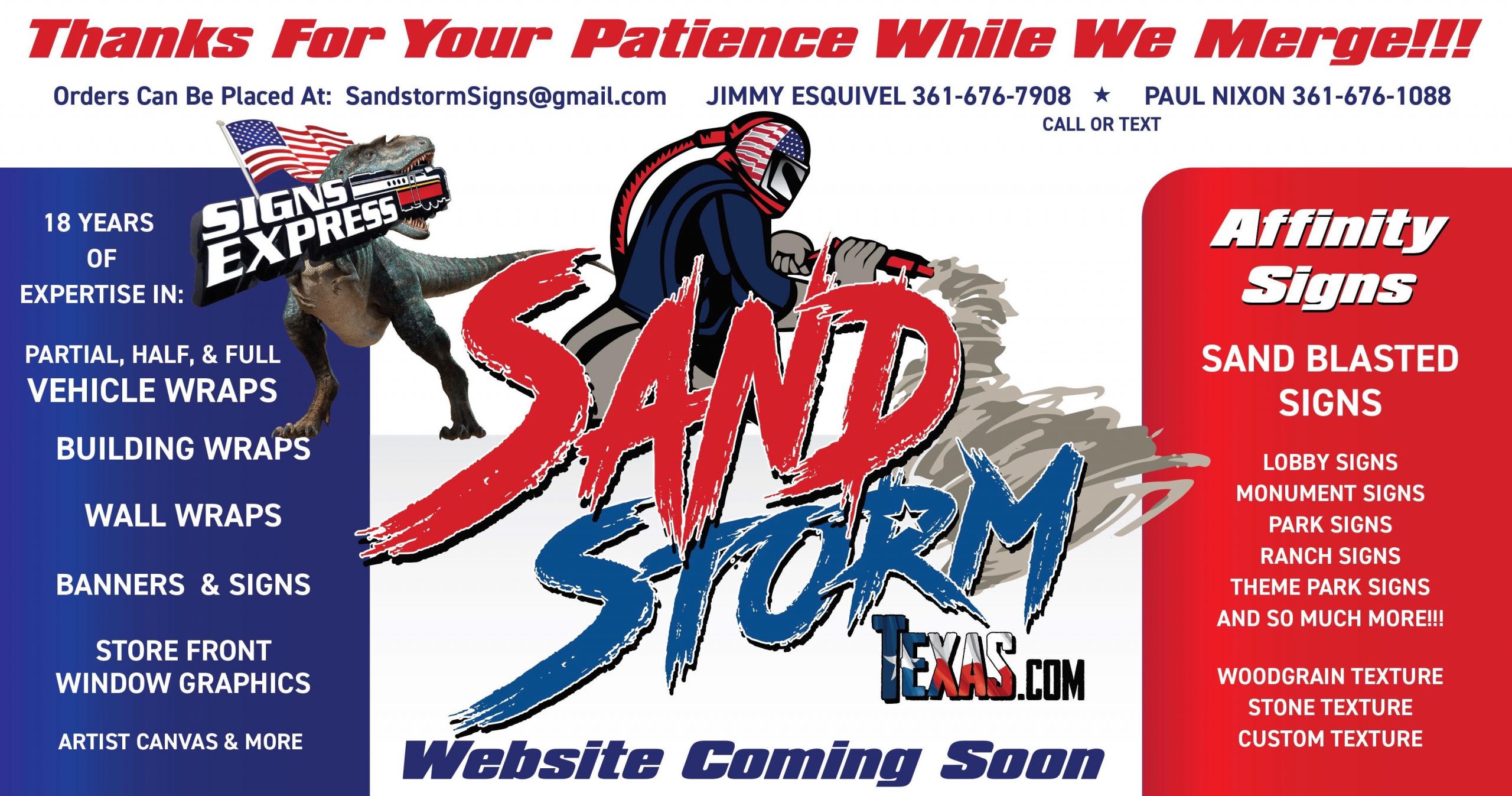 Sandstorm Signs Texas